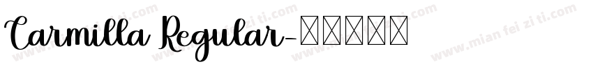 Carmilla Regular字体转换